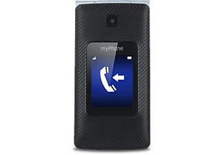 MYPHONE Tango DualSIM, fekete nyomógombos kártyafüggetlen mobiltelefon