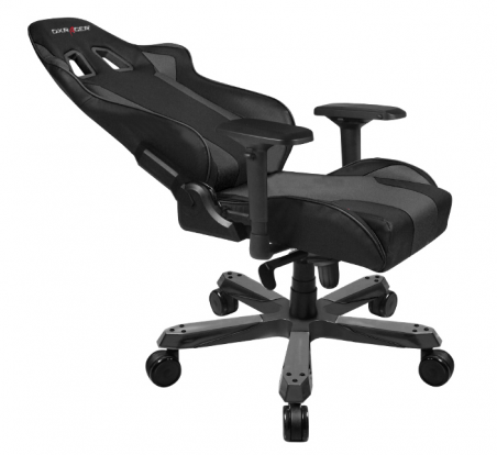 Silla gaming - DXRacer OH/KS06/N, Ajuste 135º, Reposabrazos regulable, Negro