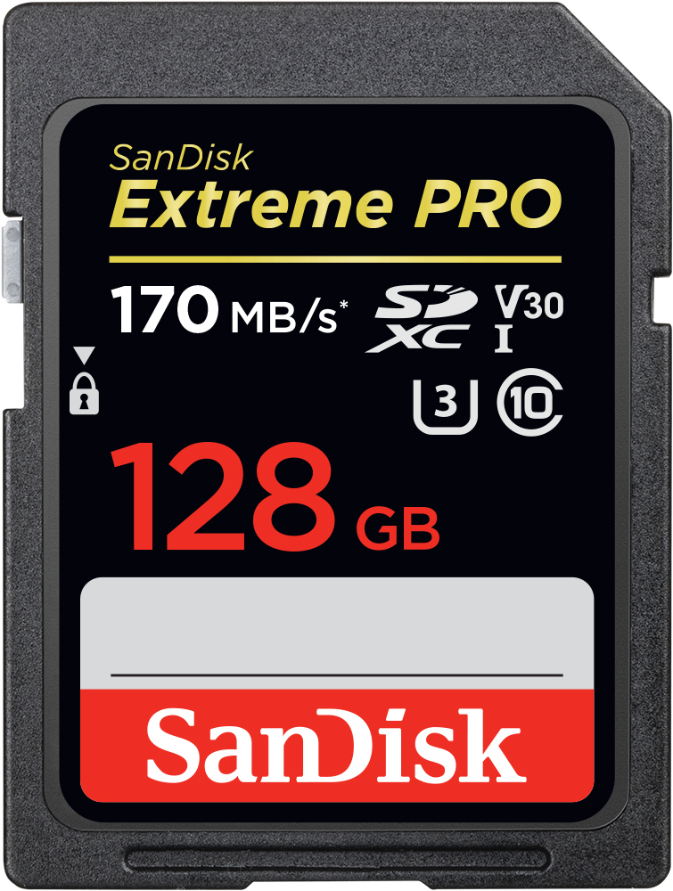 SANDISK Extreme PRO®, SDXC Speicherkarte, 128 GB, 170 MB/s