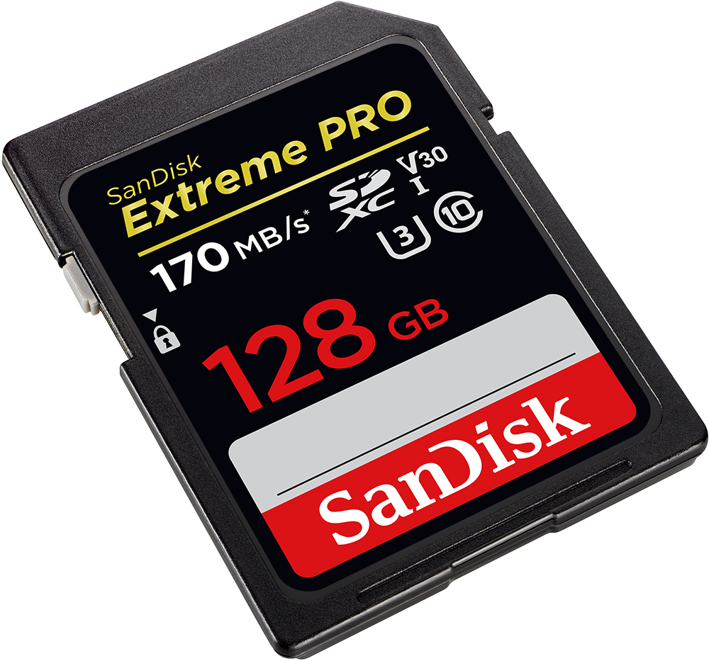 SANDISK Extreme PRO®, SDXC Speicherkarte, 128 GB, 170 MB/s