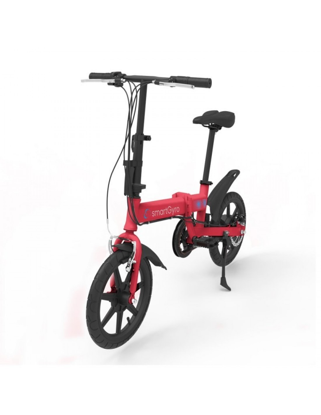 Bicicleta eléctrica - SmartGyro E-Bike, 250 W, 25 Km/h, Autonomía 30-50 Km, Plegable, Rojo