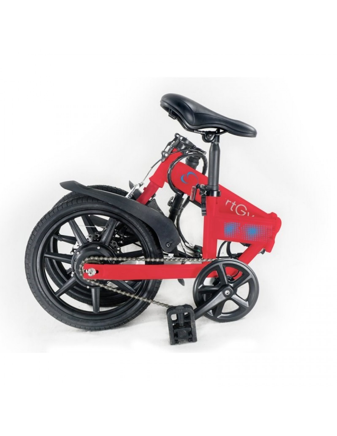 Bicicleta eléctrica - SmartGyro E-Bike, 250 W, 25 Km/h, Autonomía 30-50 Km, Plegable, Rojo