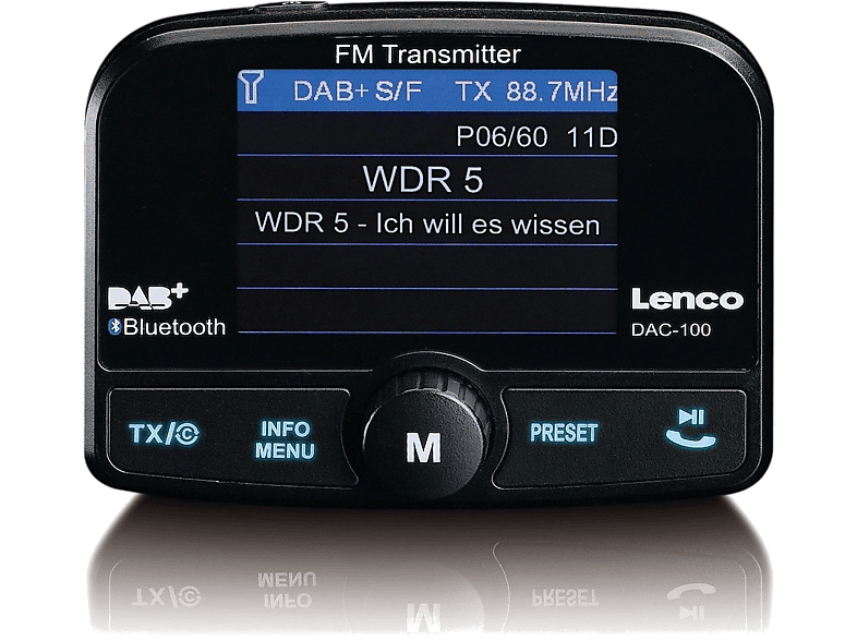 LENCO Bluetooth DAB+ ontvanger + Carkit (DAC-100)