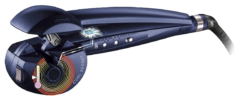 Moldeador automático - BaByliss Curl Secret Inteligente C1500E, Sensor Digital, iónico, 2 cabezales