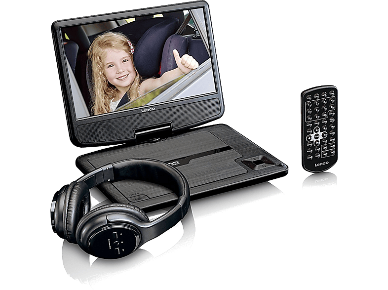 LENCO Draagbare DVD-speler + Bluetooth Hoofdtelefoon Zwart (DVP-947BK)