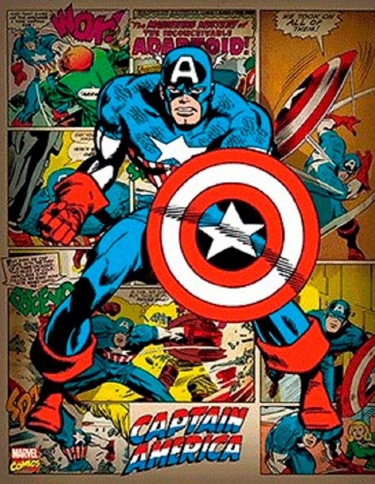 Póster 3D - Pyramid International, Captain America, Marvel