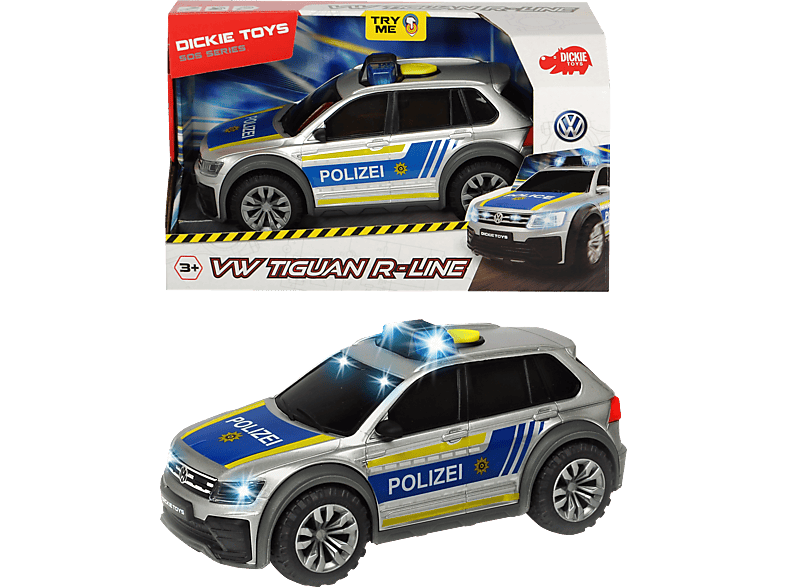 DICKIE-TOYS VW Tiguan R-Line Polizei Spielzeugauto Silber