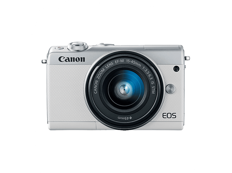 Cámara EVIL - Canon EOS M100, Sensor CMOS, 24.2 MP, Full HD, Wi-Fi+ EF-M 15-45 F3.5-6.3 IS STM