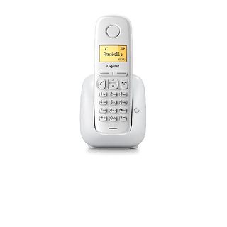 Teléfono - Gigaset A180, Pantalla 1.5", 50 contactos, Identificador llamadas, Rellamada, Blanco