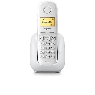 Teléfono - Gigaset A180, Pantalla 1.5", 50 contactos, Identificador llamadas, Rellamada, Blanco