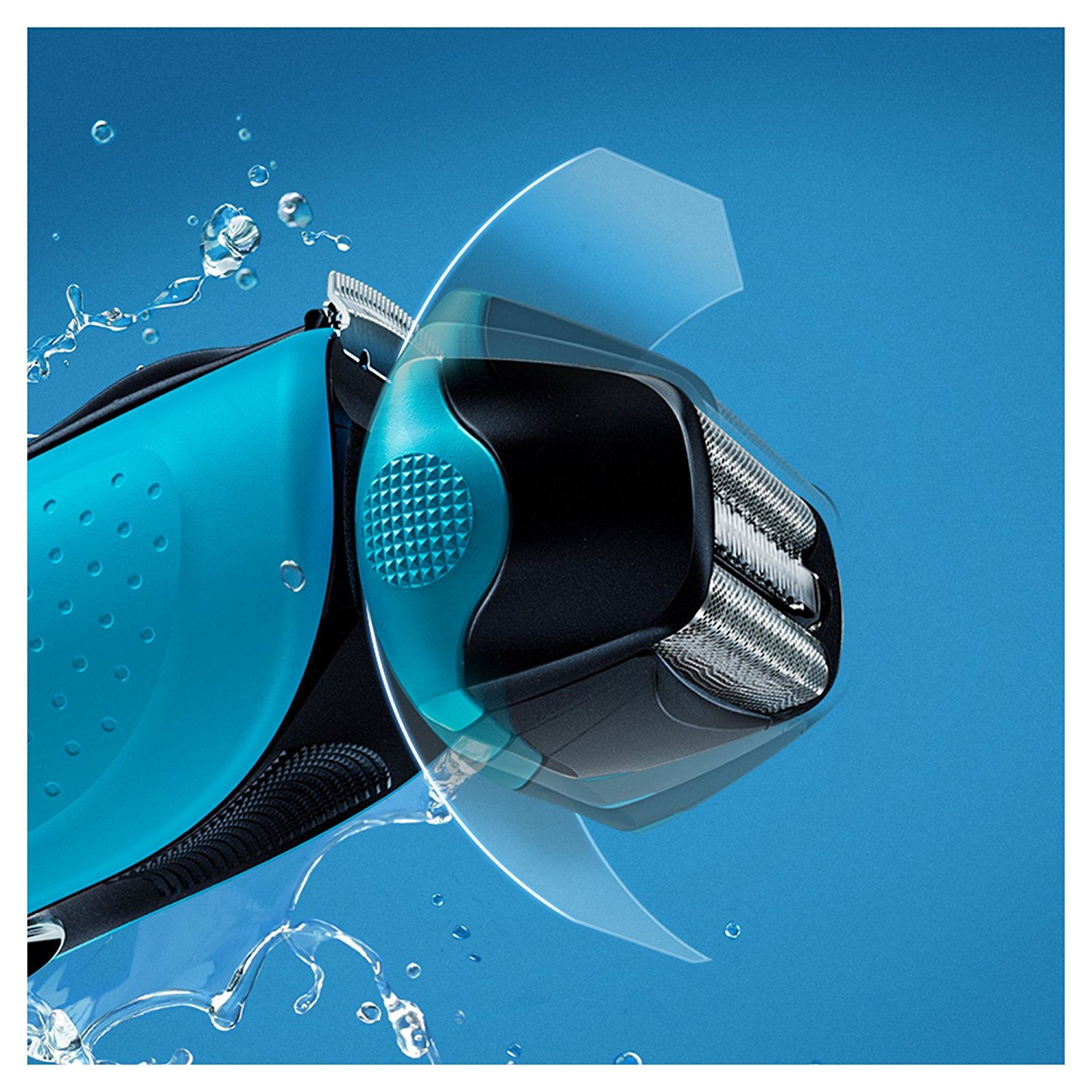 Afeitadora - Braun WF2s Serie 5 WaterFlex, Wet and Dry, Cabezal oscilante, Optiblade, Uso en seco y
