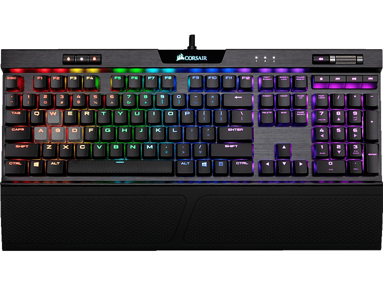 CORSAIR K70 RGB MK.2 LOW PROFILE RAPIDFIRE, Gaming Tastatur, Mechanisch, kabelgebunden, Schwarz | Tastaturen