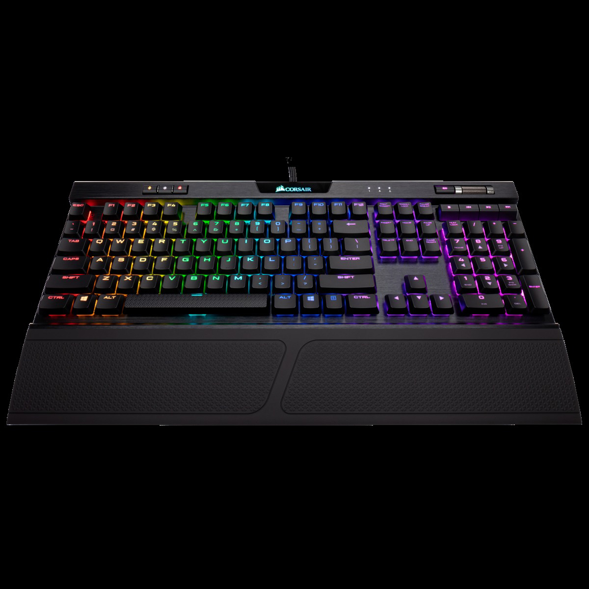 CORSAIR K70 RGB MK.2 LOW PROFILE RAPIDFIRE, Gaming Tastatur, Mechanisch, Cherry MX Low Profile, kabelgebunden, Schwarz