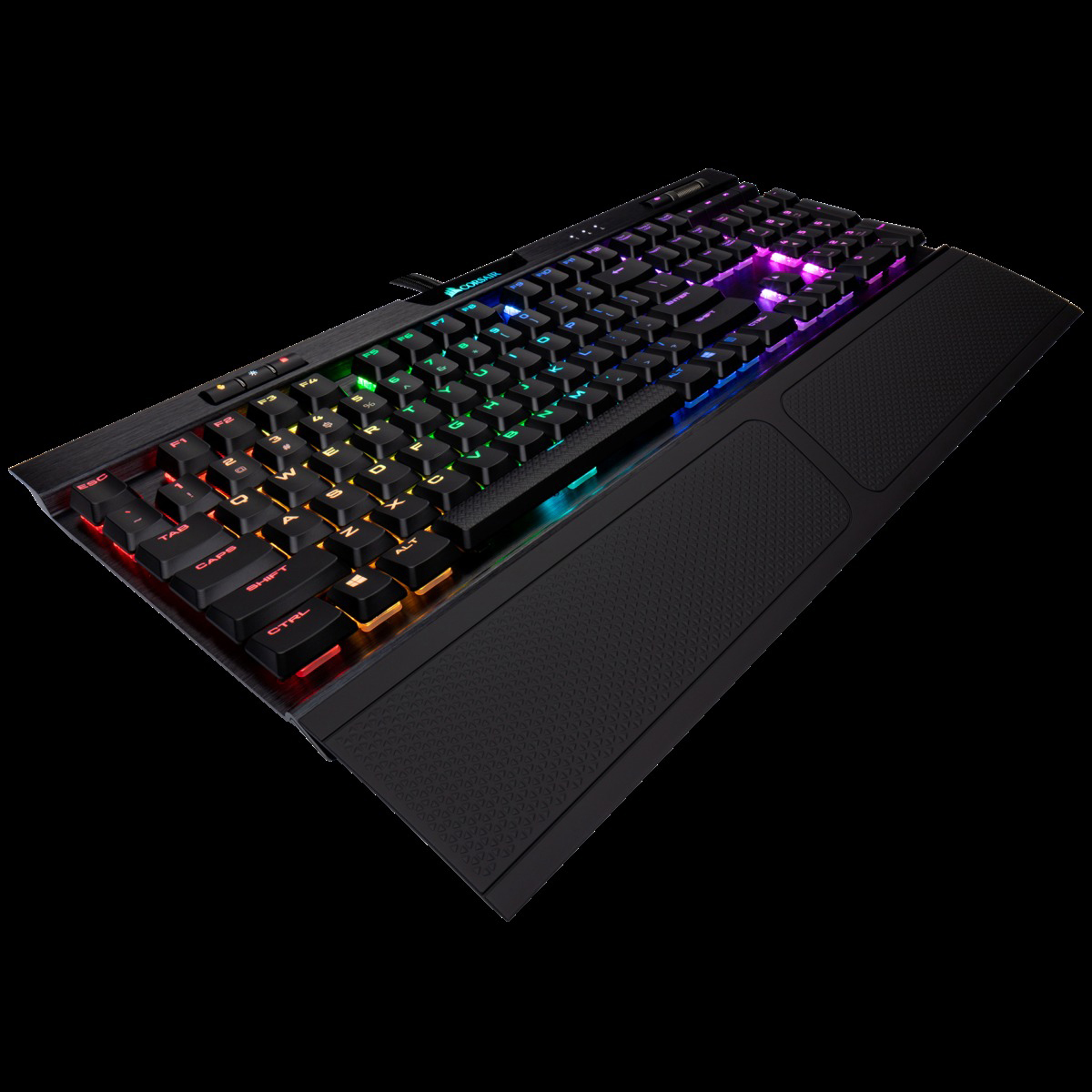 CORSAIR K70 RGB MK.2 LOW PROFILE RAPIDFIRE, Gaming Tastatur, Mechanisch, Cherry MX Low Profile, kabelgebunden, Schwarz