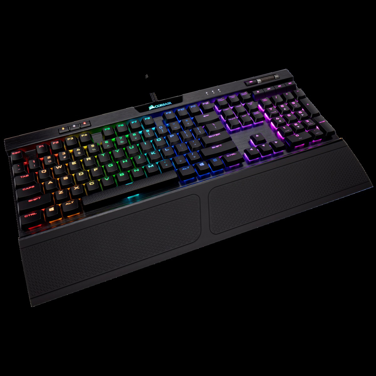 CORSAIR K70 RGB MK.2 LOW PROFILE RAPIDFIRE, Gaming Tastatur, Mechanisch, Cherry MX Low Profile, kabelgebunden, Schwarz