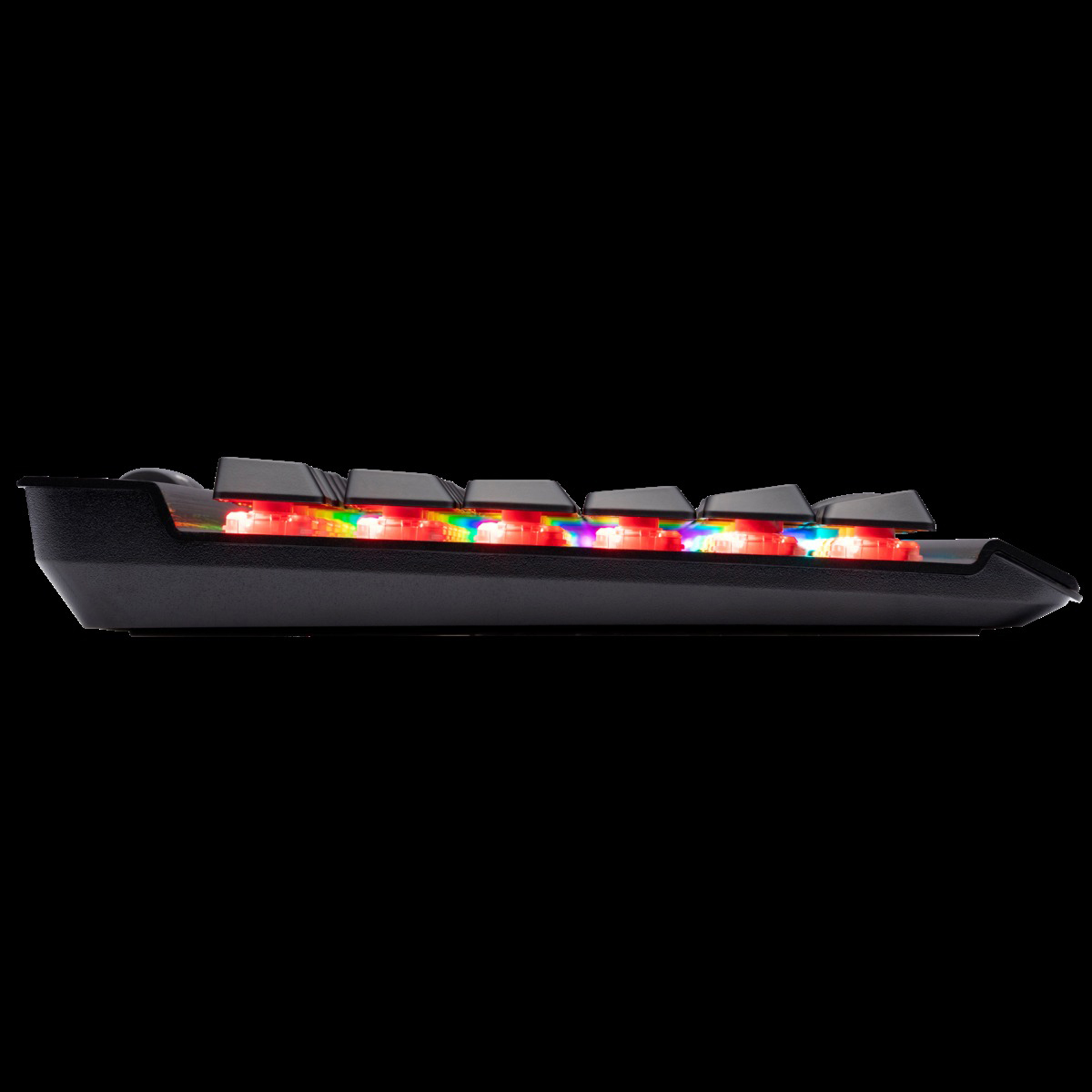 CORSAIR K70 RGB MK.2 LOW PROFILE RAPIDFIRE, Gaming Tastatur, Mechanisch, Cherry MX Low Profile, kabelgebunden, Schwarz