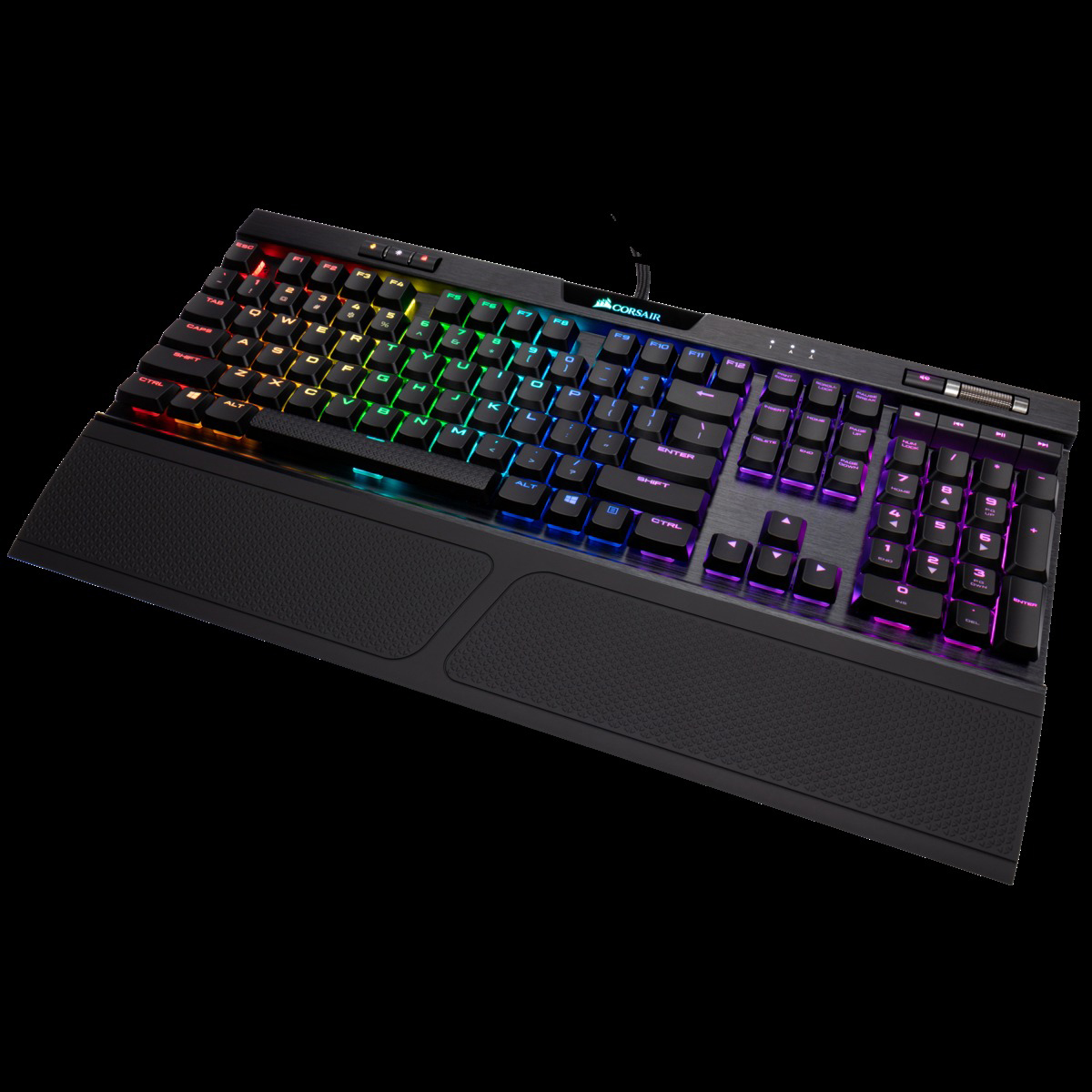CORSAIR K70 RGB MK.2 LOW PROFILE RAPIDFIRE, Gaming Tastatur, Mechanisch, Cherry MX Low Profile, kabelgebunden, Schwarz