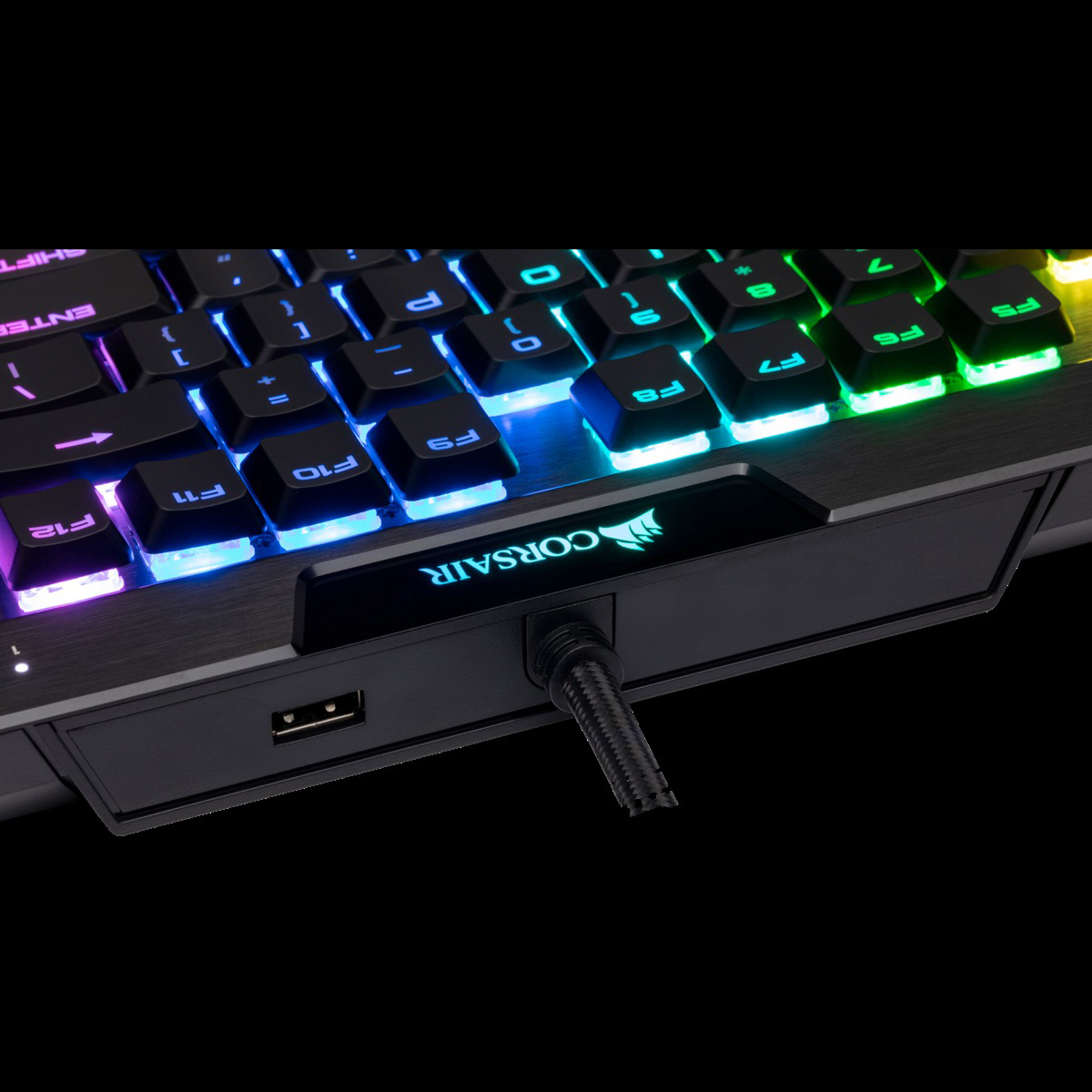 CORSAIR K70 RGB MK.2 LOW PROFILE RAPIDFIRE, Gaming Tastatur, Mechanisch, Cherry MX Low Profile, kabelgebunden, Schwarz