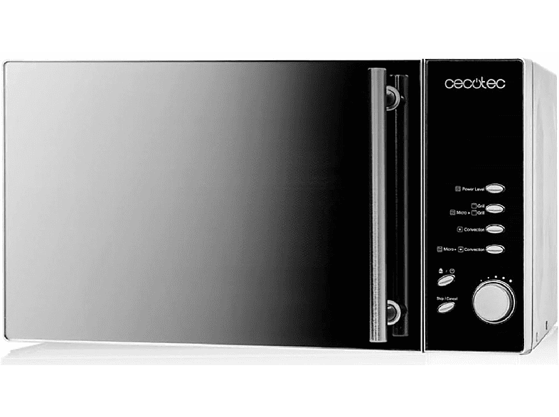 Microondas - Cecotec Convection, Con grill, Función horno por convección, 900 W, 23 L