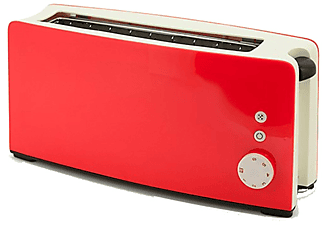 Tostadora  Taurus Vintage Red, 1400 W, Funciones de: Cancelar,  Descongelar, Recalentar, 2 Ranuras extralargas, Rojo