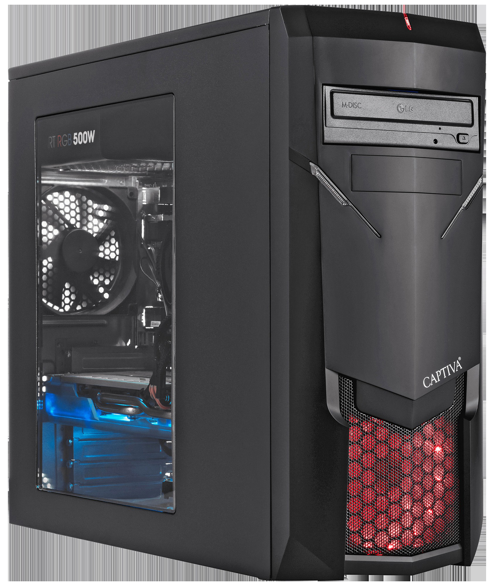 CAPTIVA Gaming R47-738 - AMD Ryzen™ 5 2600 - 16 GB - 500 GB - NVIDIA Radeon™ RX 570 - Windows 10 (64 Bit)