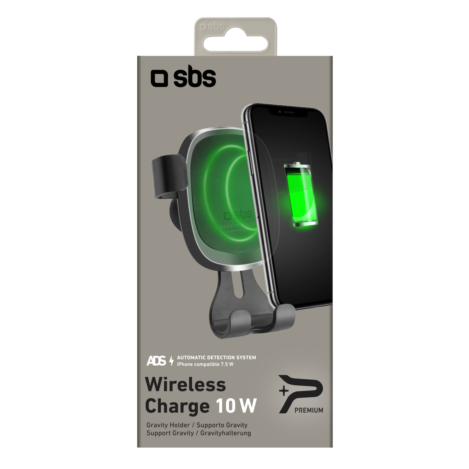 SBS TESUPPGRAVWIR10W Gravity Mount Wireless Charger