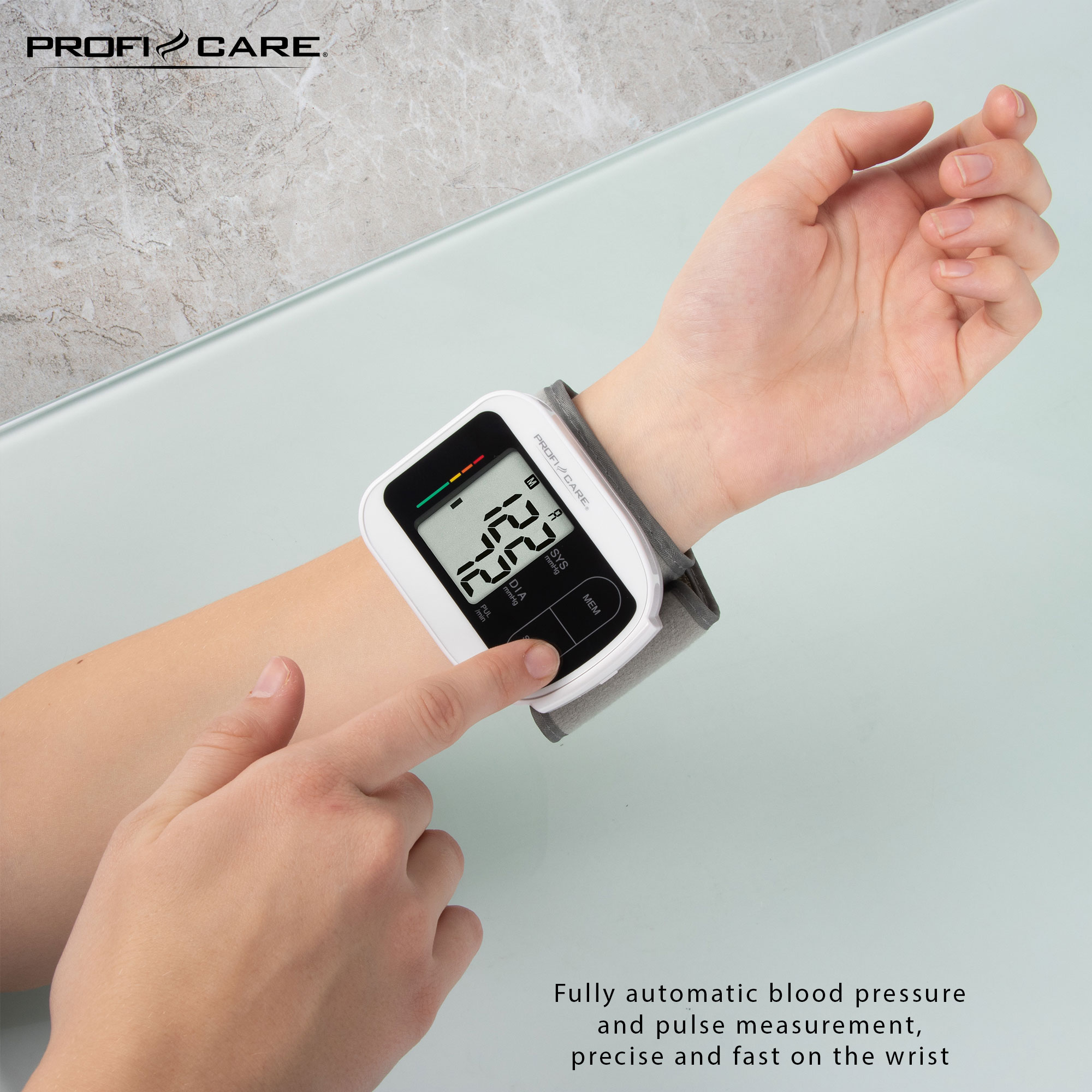 CARE Handgelenk Blutdruckmessgerät PROFI PC-BMG 3018