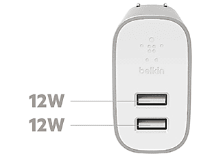 BELKIN Thuislader 12W 2-USB-A-poorten Zilver