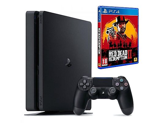 Consola - Sony - PS4 Slim, 1Tb + Juego Red Dead Redemption 2