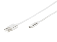 Datenkabel 1.5m Micro-USB Longlife, weiß