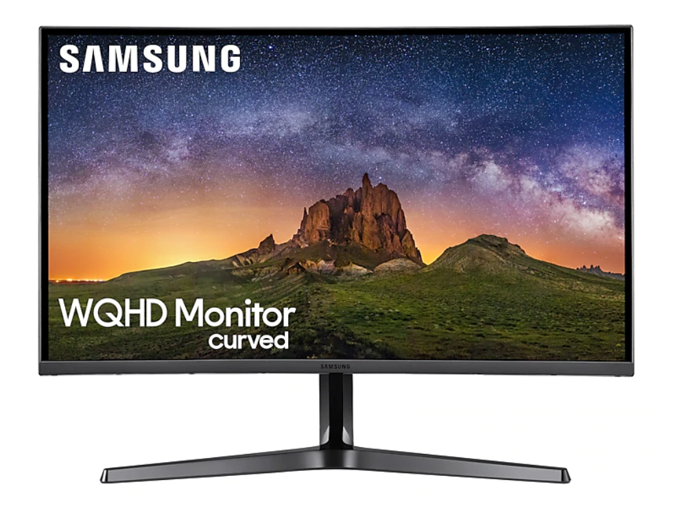 SAMSUNG Monitor C27JG50, 27 Zoll, grau (LC27JG50QQUXEN) 27 Zoll Monitor, WQHD, 4 ms Reaktionszeit, 300 cd/m², 144 Hz, Grau