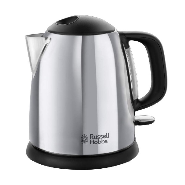 Jarra Russell Hobbs victory compact kettle 2200 w 1l tetera 1 negro acero inoxidable 2400 hervidor de agua 2200w 2499070 con capacidad