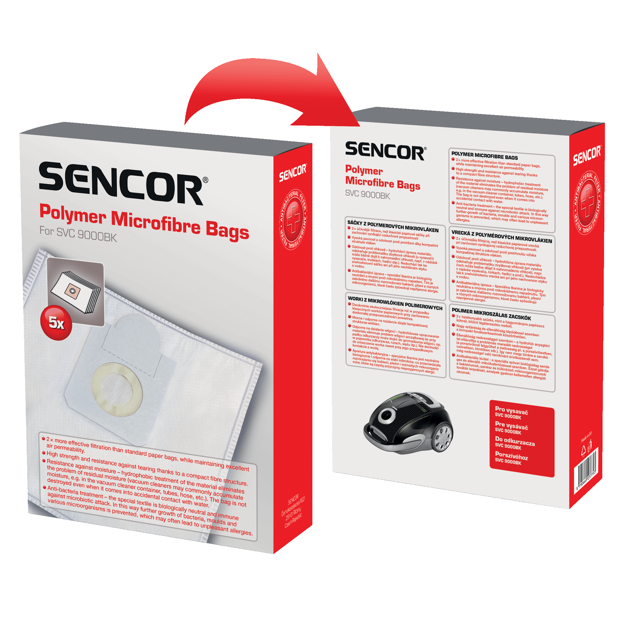 SENCOR Mikroszálas textil porzsák 9000BK-hoz