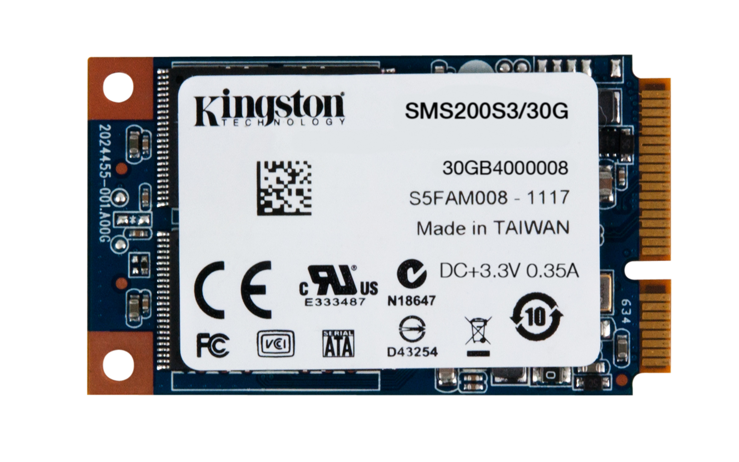 Disco SSD Externo - Kingston, 30GB SSDNOW MSATA (6GBPS) INT
