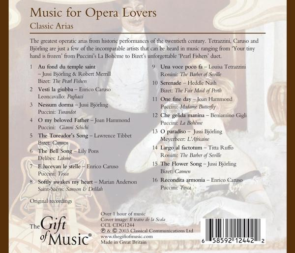 VARIOUS - Music for Opera Lovers  - (CD)