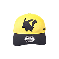 DIFUZED Pokemon curved bill Cap Pikachu Patch Cap, Schwarz/Gelb