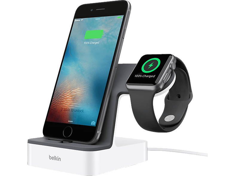 BELKIN PowerHouse Induktive Ladestation Weiß Apple