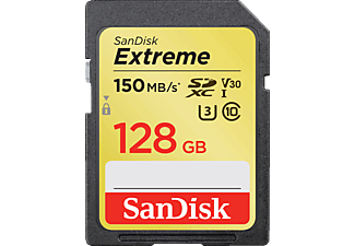 SANDISK 183525 SDXC Extreme 128GB,Video Speed Class V30, UHS Speed Class U3, UHS-I,150MB/s