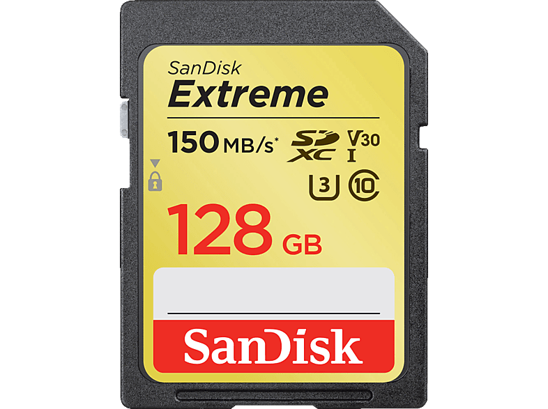 SANDISK Extreme®, SDXC Speicherkarte, 128 GB, 150 MB/s