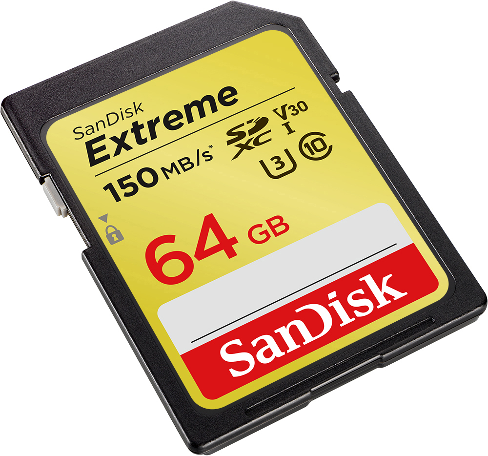 SANDISK Extreme®, SDXC Speicherkarte, 64 GB, 150 MB/s