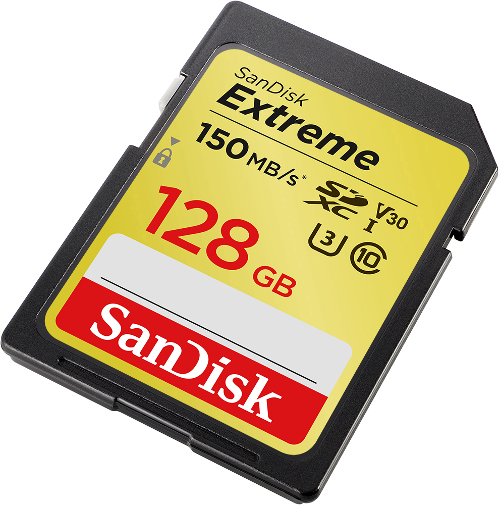 SANDISK Extreme®, SDXC Speicherkarte, 128 GB, 150 MB/s