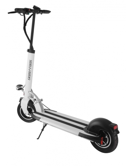 Patinete eléctrico - Skateflash SKURBAN 3.0, Autonomía 30 km, Plegable, Blanco
