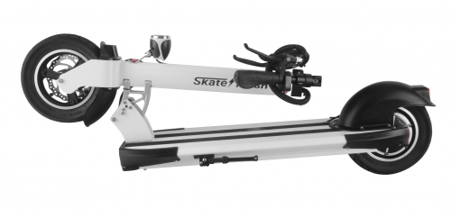 Patinete eléctrico - Skateflash SKURBAN 3.0, Autonomía 30 km, Plegable, Blanco
