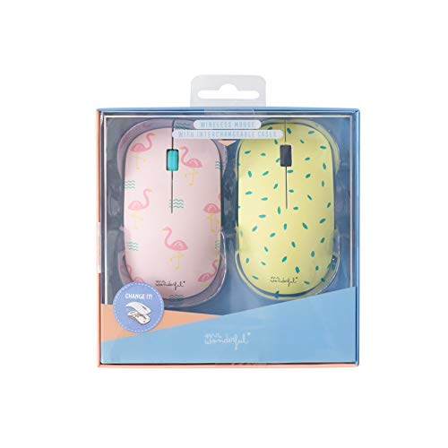 Otros Accesorios Informatica - Mr. Wonderful Mrmou006 Raton Inalambrico + Carcasa Flamingos