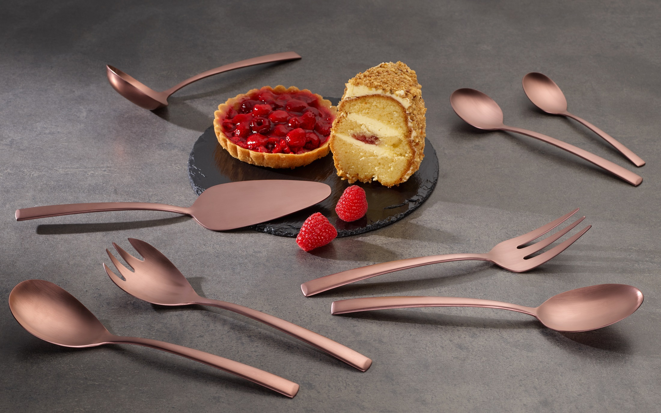 ECHTWERK EW-BS-6830B Avelino 68-tlg. Besteck-Set Bronze mattiert