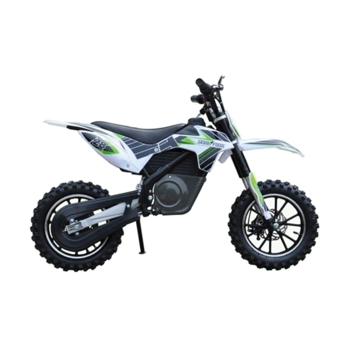 Moto eléctrica - Skateflash Dirt Green, Junior, 500W, 20km/h, Blanco y verde