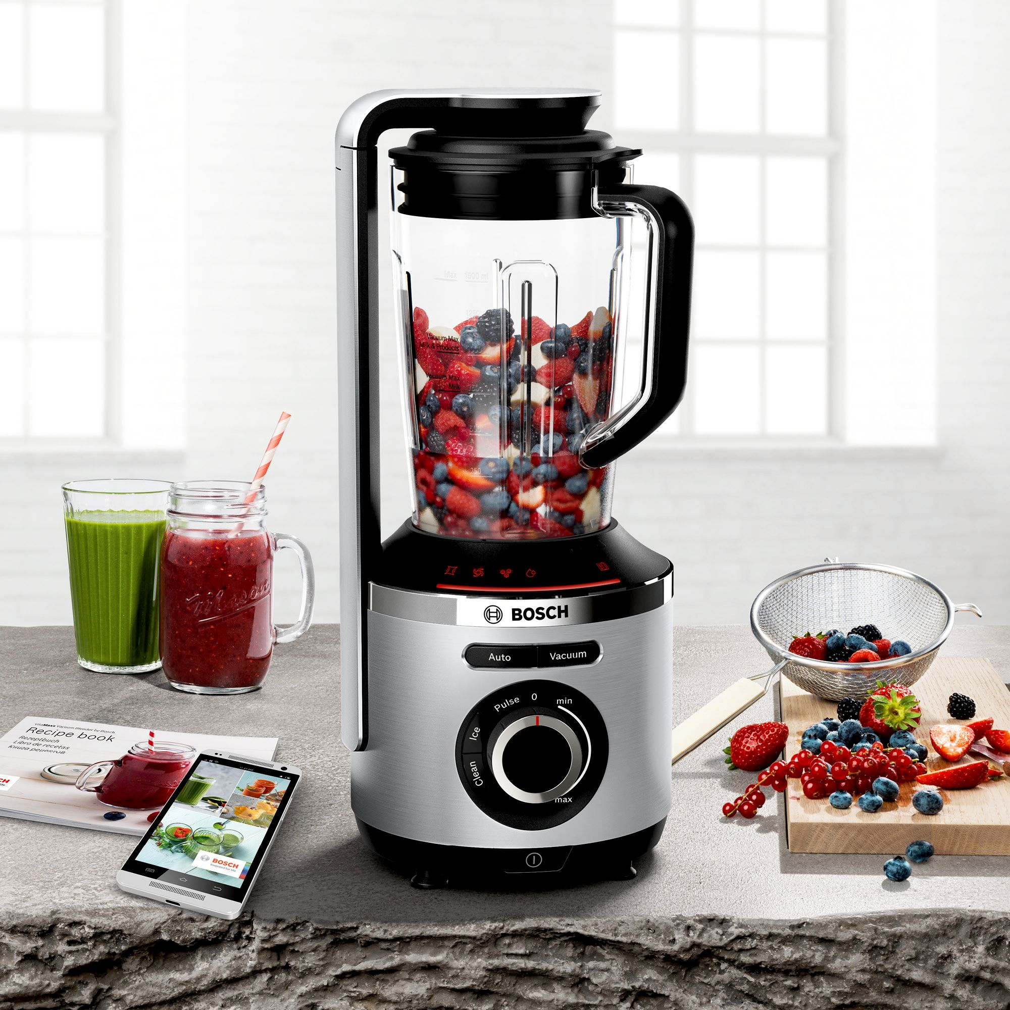 BOSCH MMBV 622M Standmixer (Silber, 1000 Watt, 1.5 Liter)