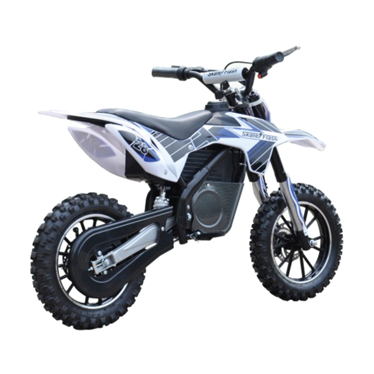Moto eléctrica - Skateflash Dirt Blue, Junior, 500W, 20km/h, Blanco y azul