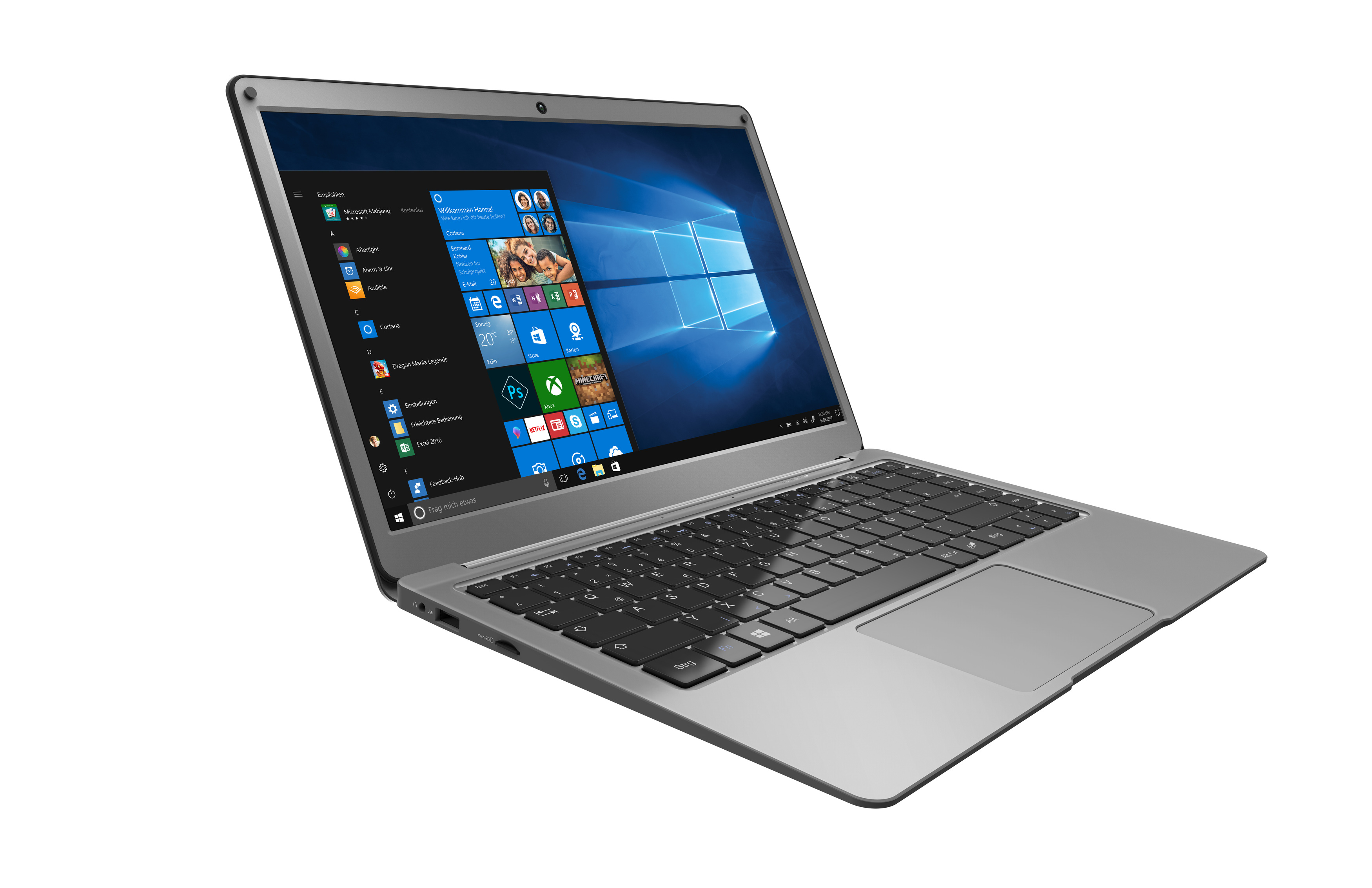 PEAQ PNB S130-CA464CT - Notebook (13.3 ", 64 GB eMMC, Grau)