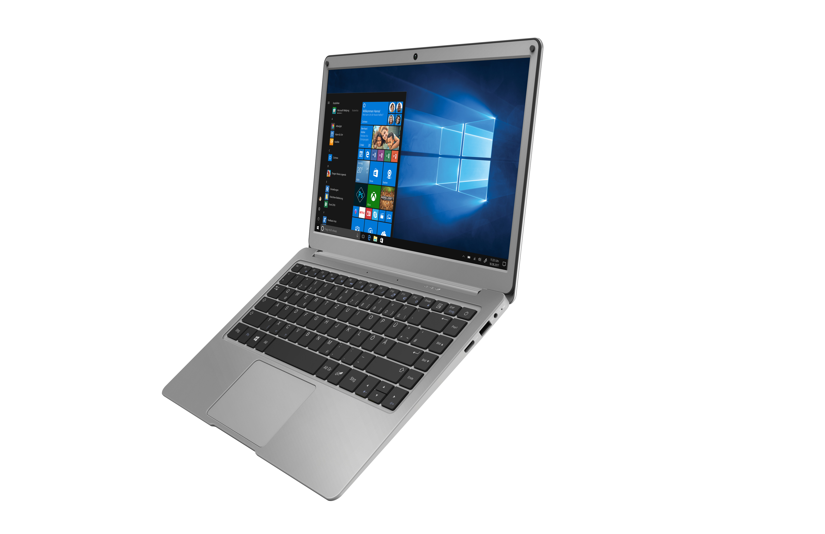 PEAQ PNB S130-CA464CT - Notebook (13.3 ", 64 GB eMMC, Grau)